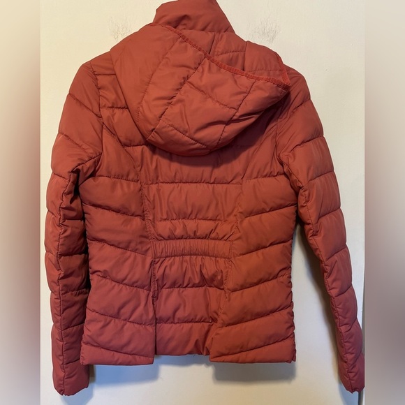 Abercrombie & Fitch Packable Puffer Coat Women Small Pink Removable Hood - Picture 3 of 6